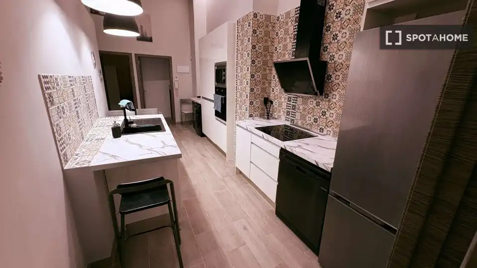Cocina de Piso de alquiler en Sant Joan d'Alacant con Aire acondicionado, Calefacción y Amueblado