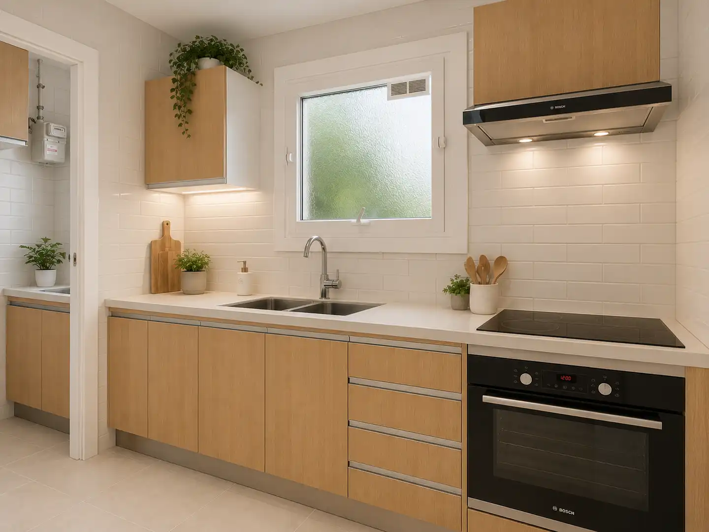 Küche von Wohnung zum Verkauf in Barcelona mit Balkon