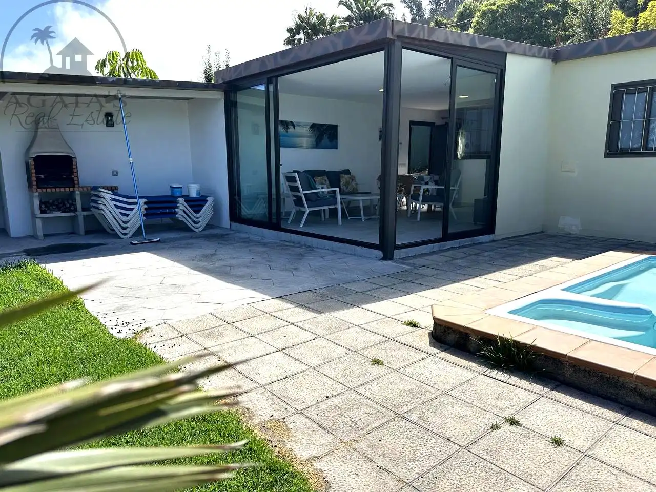 Terrasse von Country house zum Verkauf in Santa Úrsula mit Privatgarten, Terrasse und Schwimmbad