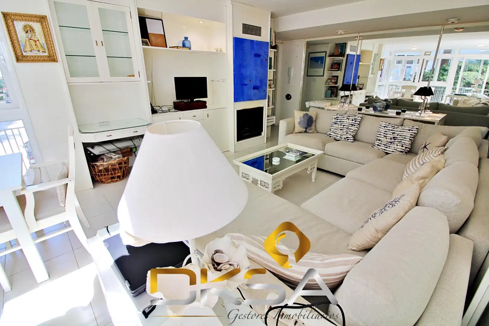 Living room of Flat for sale in Benicasim / Benicàssim  with Private garden, Terrace and Furnished