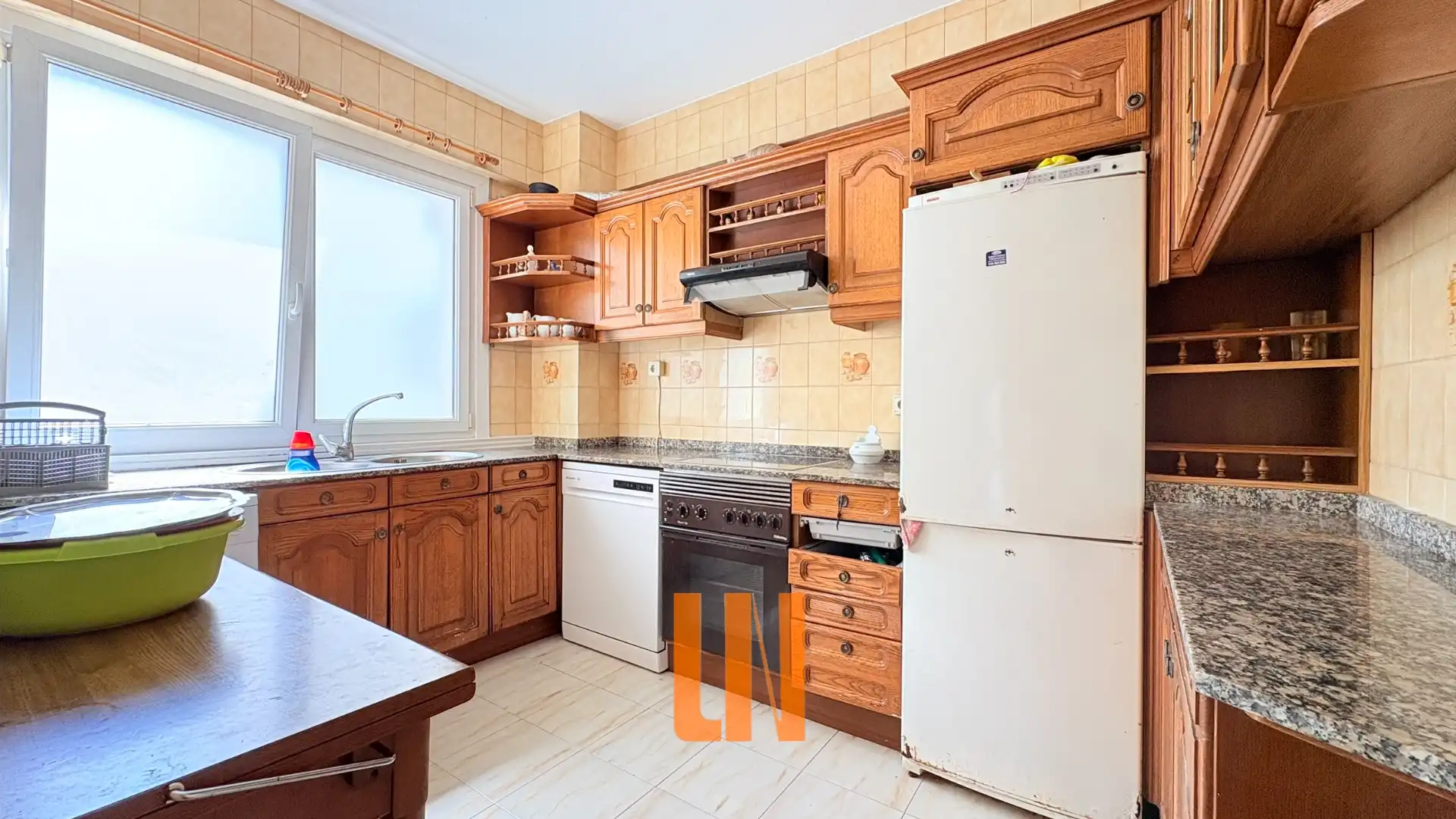 Kitchen of Flat for sale in A Coruña Capital   with Parquet flooring and Balcony