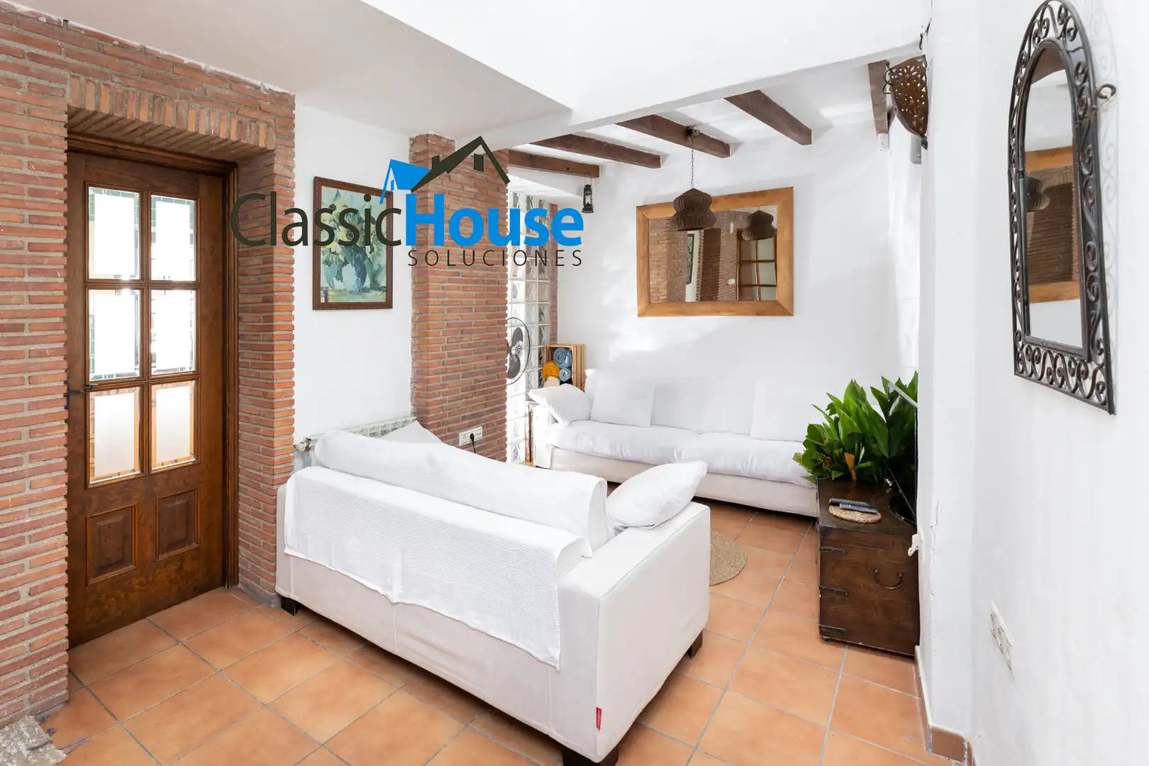 Sala de estar de Casa adosada en venta en Granada con Terraza, Amueblado y Horno