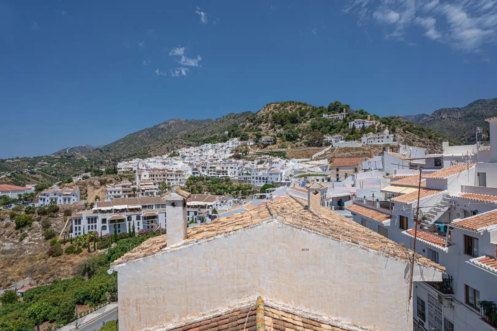 Vista exterior de Casa o xalet en venda en Frigiliana amb Aire condicionat, Calefacció i Jardí privat