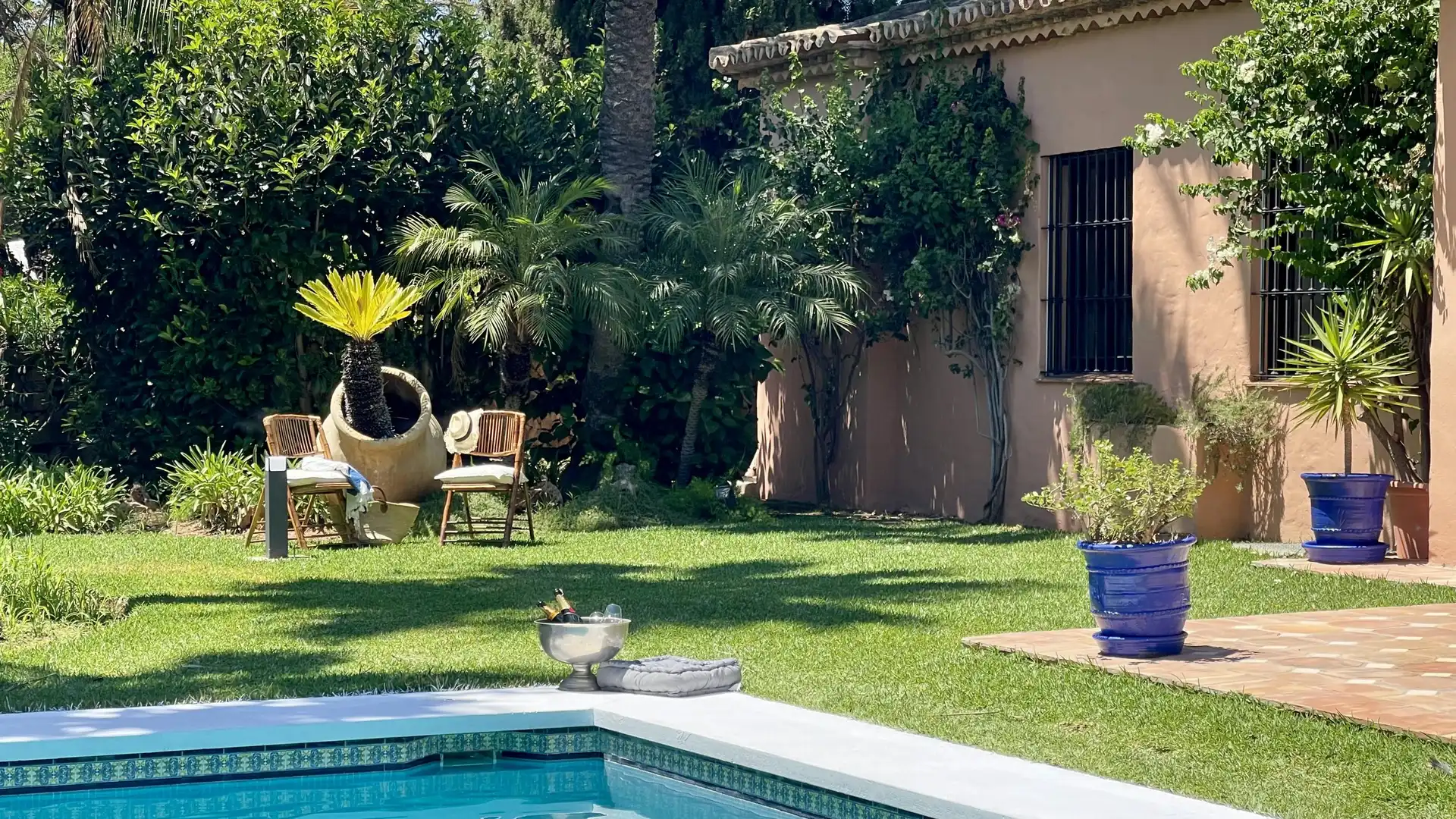 Garden of Houses for rent in Estepona  with Air Conditioner, Heating and Private garden