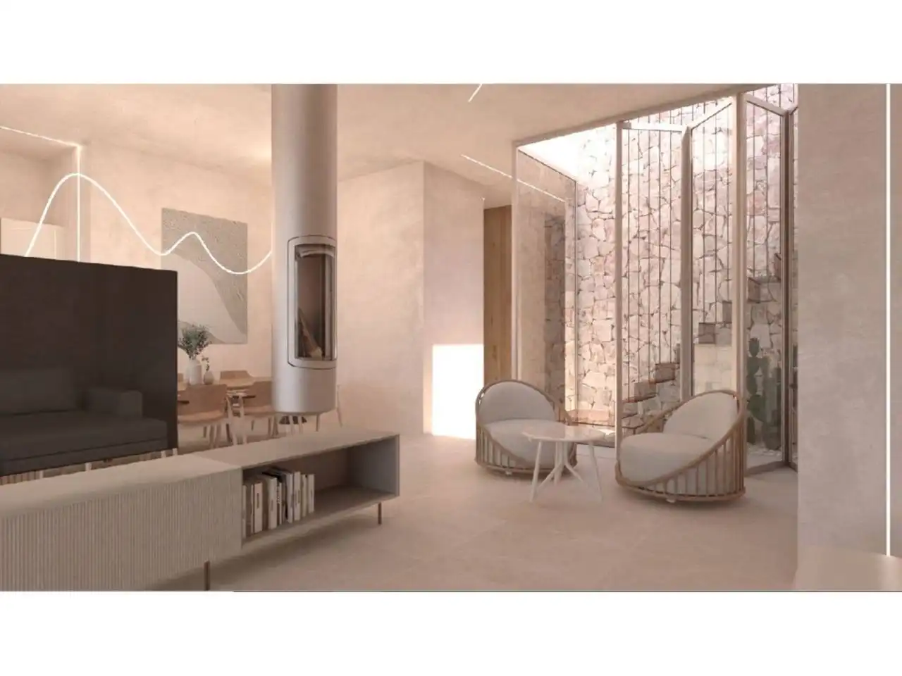 Living room of Attic for sale in Artà  with Air Conditioner, Heating and Terrace