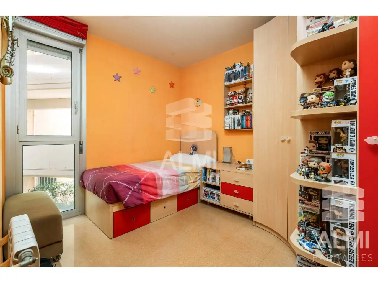 Schlafzimmer von Wohnung zum Verkauf in Barcelona mit Klimaanlage, Heizung und Parkett