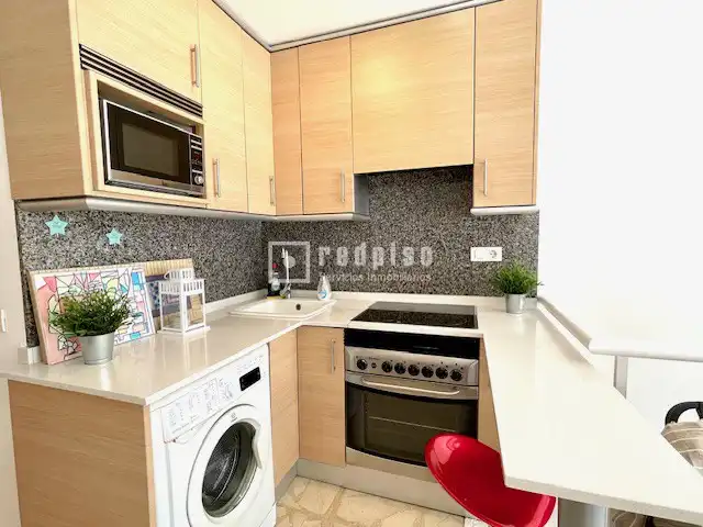 Kitchen of Flat for rent in Castellón de la Plana / Castelló de la Plana  with Air Conditioner, Storage room and Furnished