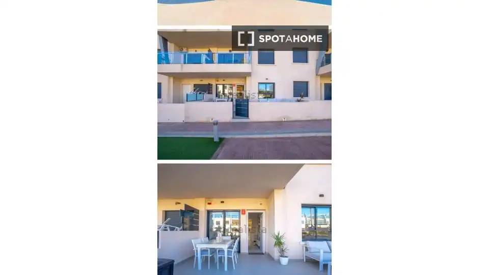 Vista exterior de Apartament per a compartir en Pilar de la Horadada amb Aire condicionat, Terrassa i Moblat