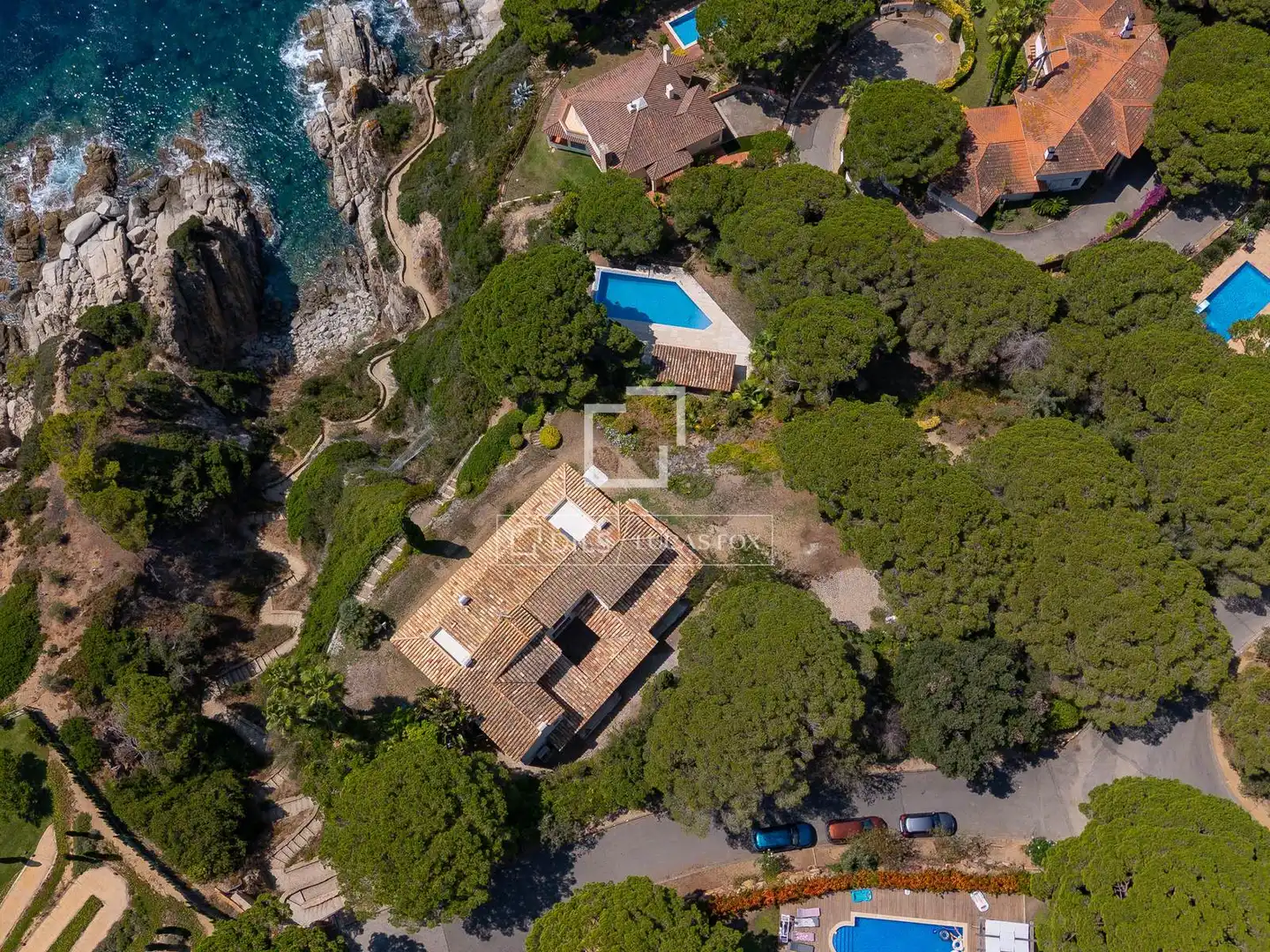 Außenansicht von Haus oder Chalet zum Verkauf in Lloret de Mar mit Klimaanlage, Heizung und Privatgarten