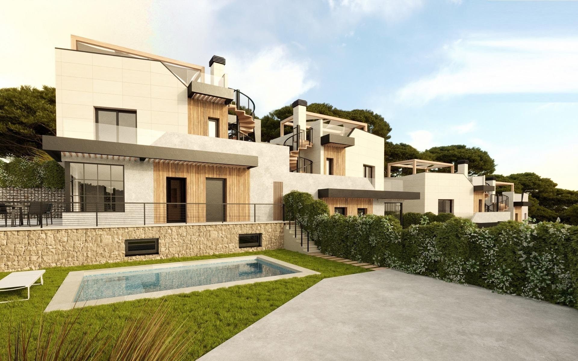 Vista exterior de Finca rústica en venda en Polop amb Aire condicionat, Jardí privat i Terrassa