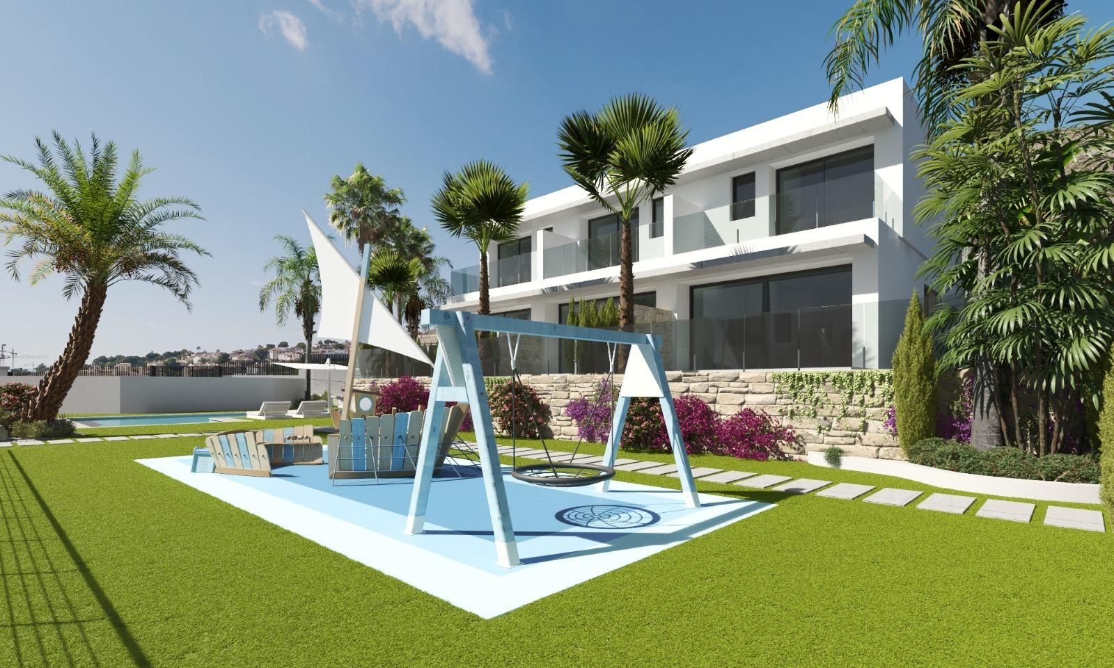 Jardín de Casa o chalet en venta en Benidorm con Jardín privado, Terraza y Piscina