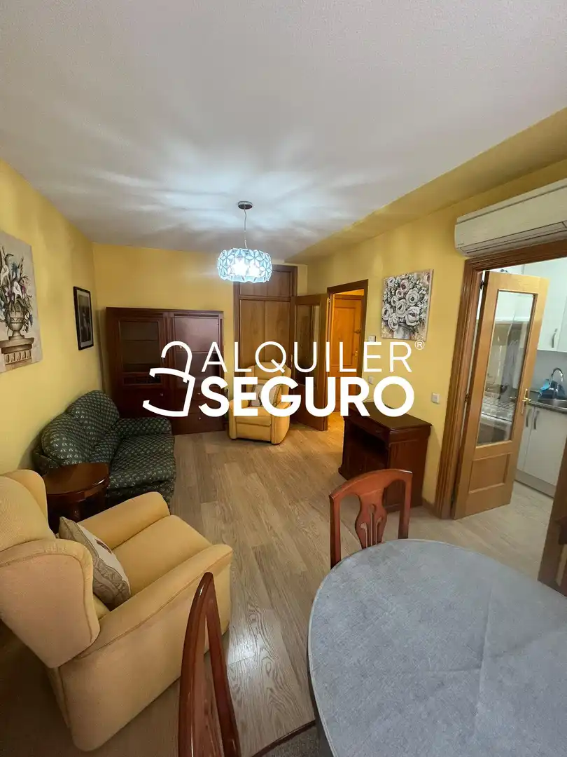 Sala de estar de Piso de alquiler en Madrid con Aire acondicionado, Calefacción y Trastero