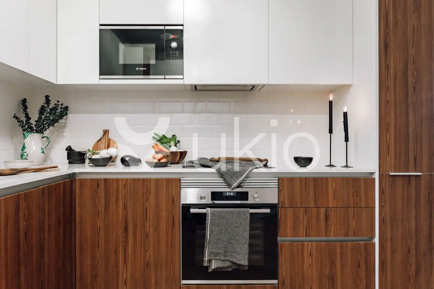 Cocina de Apartamento de alquiler en Barcelona con Aire acondicionado, Calefacción y Amueblado