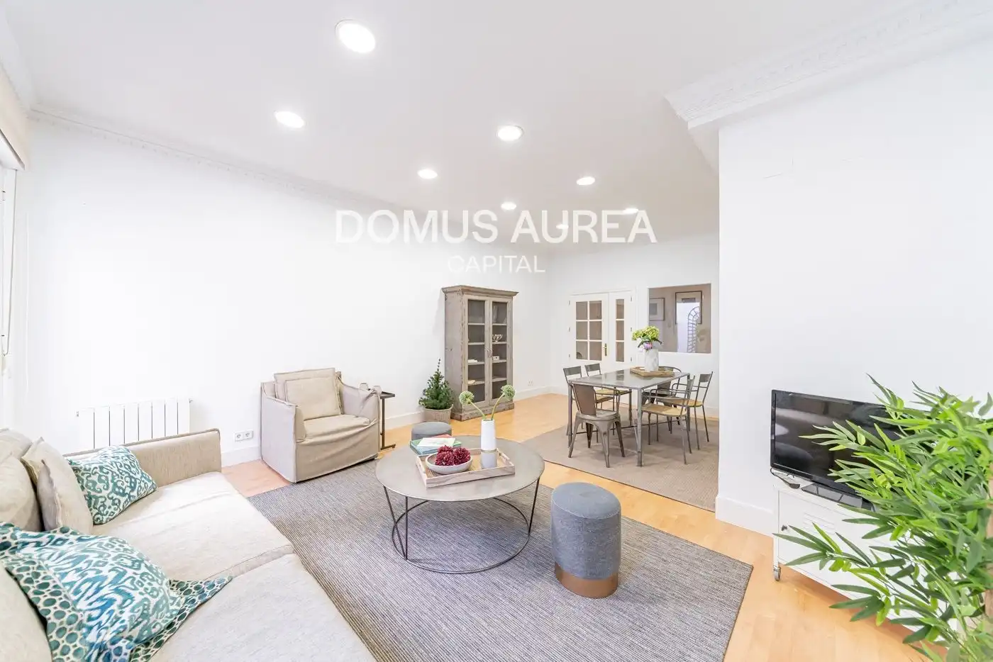 Wohnzimmer von Wohnung zur Miete in Madrid mit Klimaanlage, Heizung und Terrasse