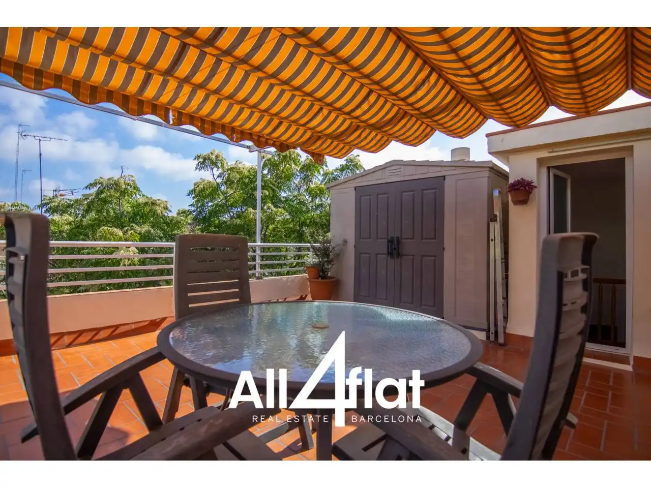 Balcony of Duplexes for rent in Barcelona  with Air Conditioner, Heating and Terrace
