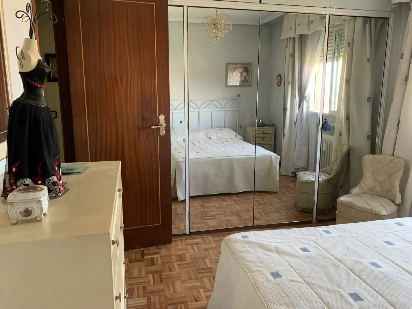 Schlafzimmer von Wohnung zum Verkauf in Madrid mit Heizung, Parkett und Terrasse
