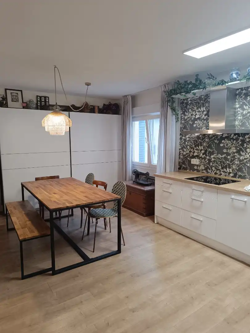 Kitchen of Flat for sale in Oviedo   with Heating, Parquet flooring and Storage room