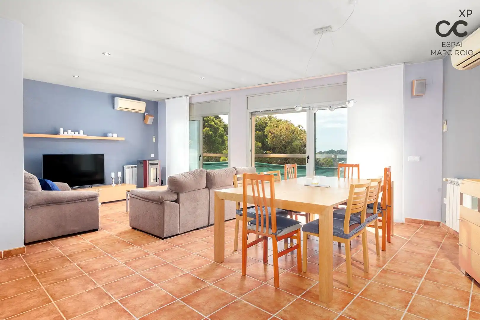 Living room of Attic for sale in Portbou  with Air Conditioner, Heating and Terrace