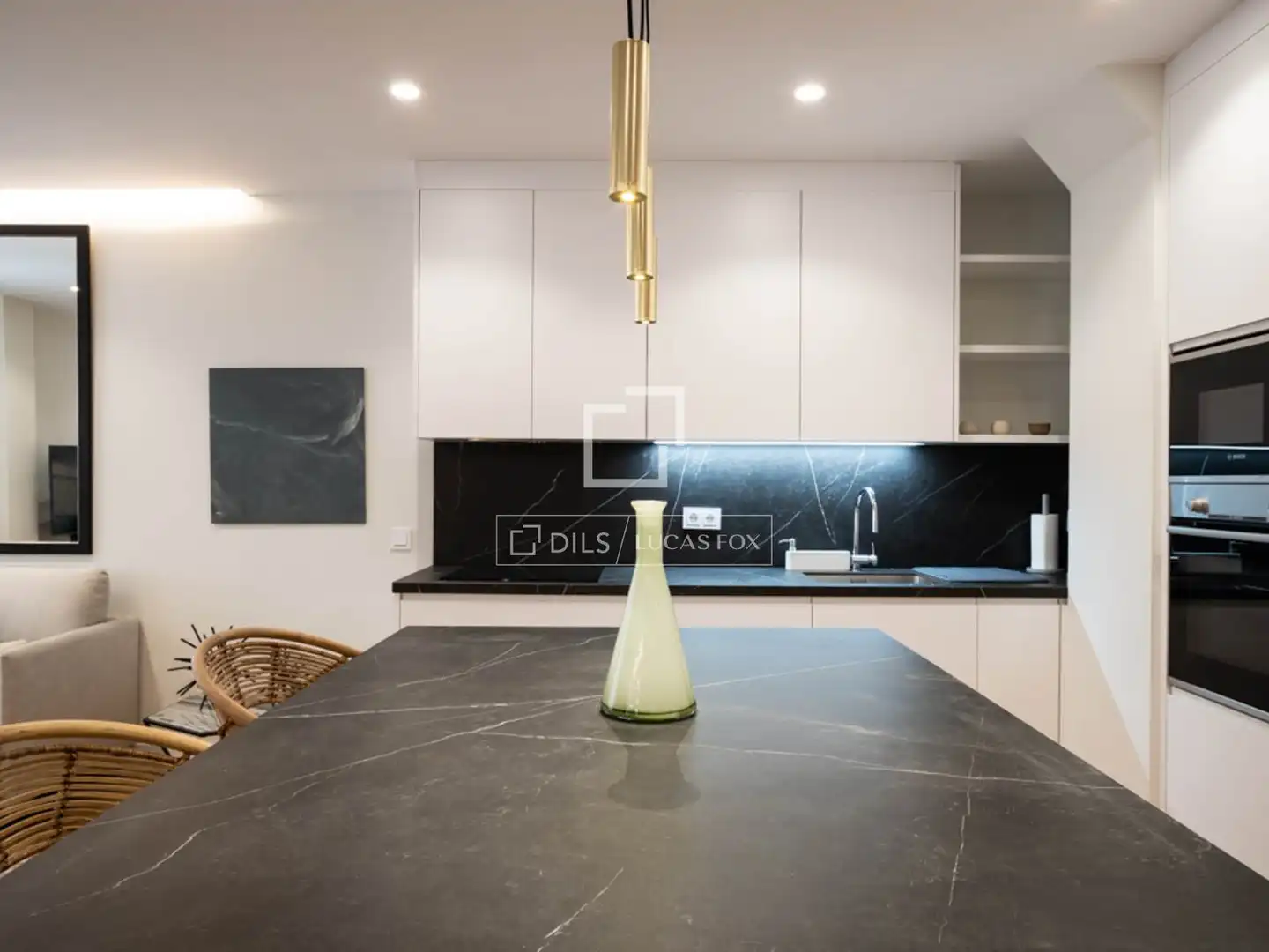 Cocina de Piso de alquiler en Sant Miquel de Fluvià con Aire acondicionado y Amueblado
