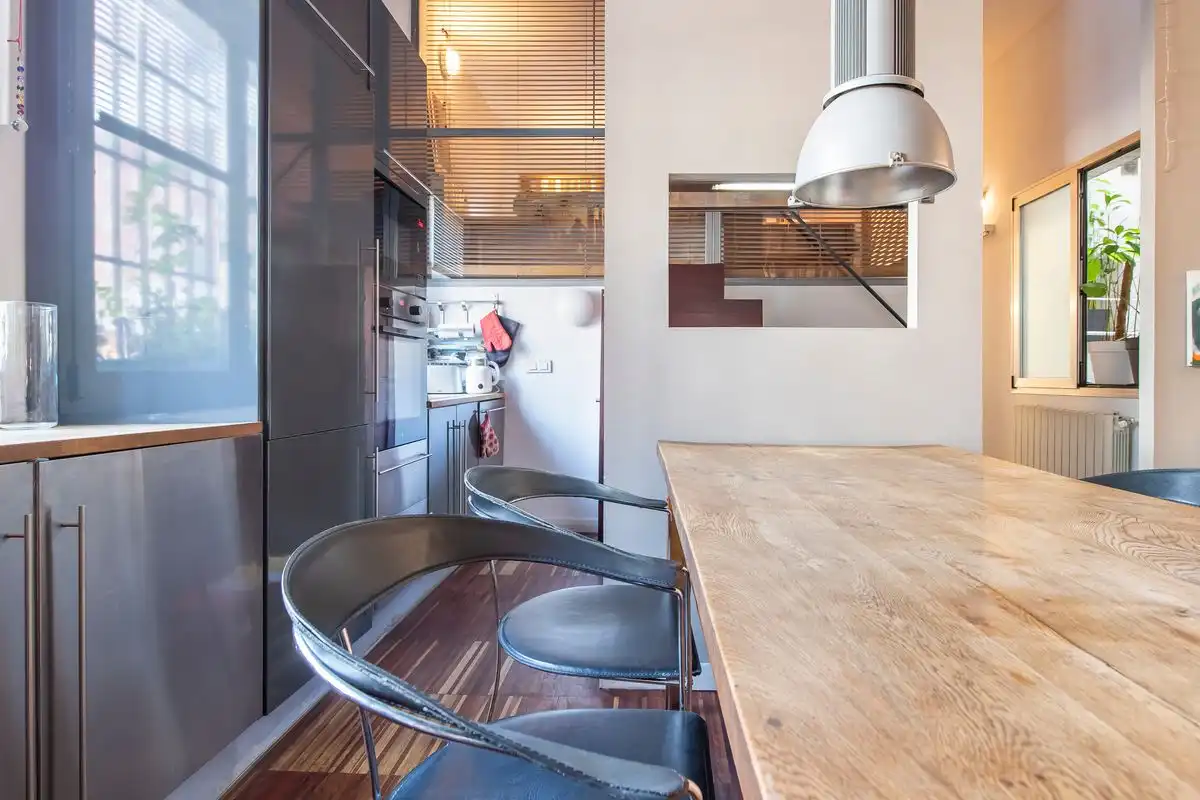 Küche von Loft zum Verkauf in Madrid mit Heizung, Privatgarten und Möbliert