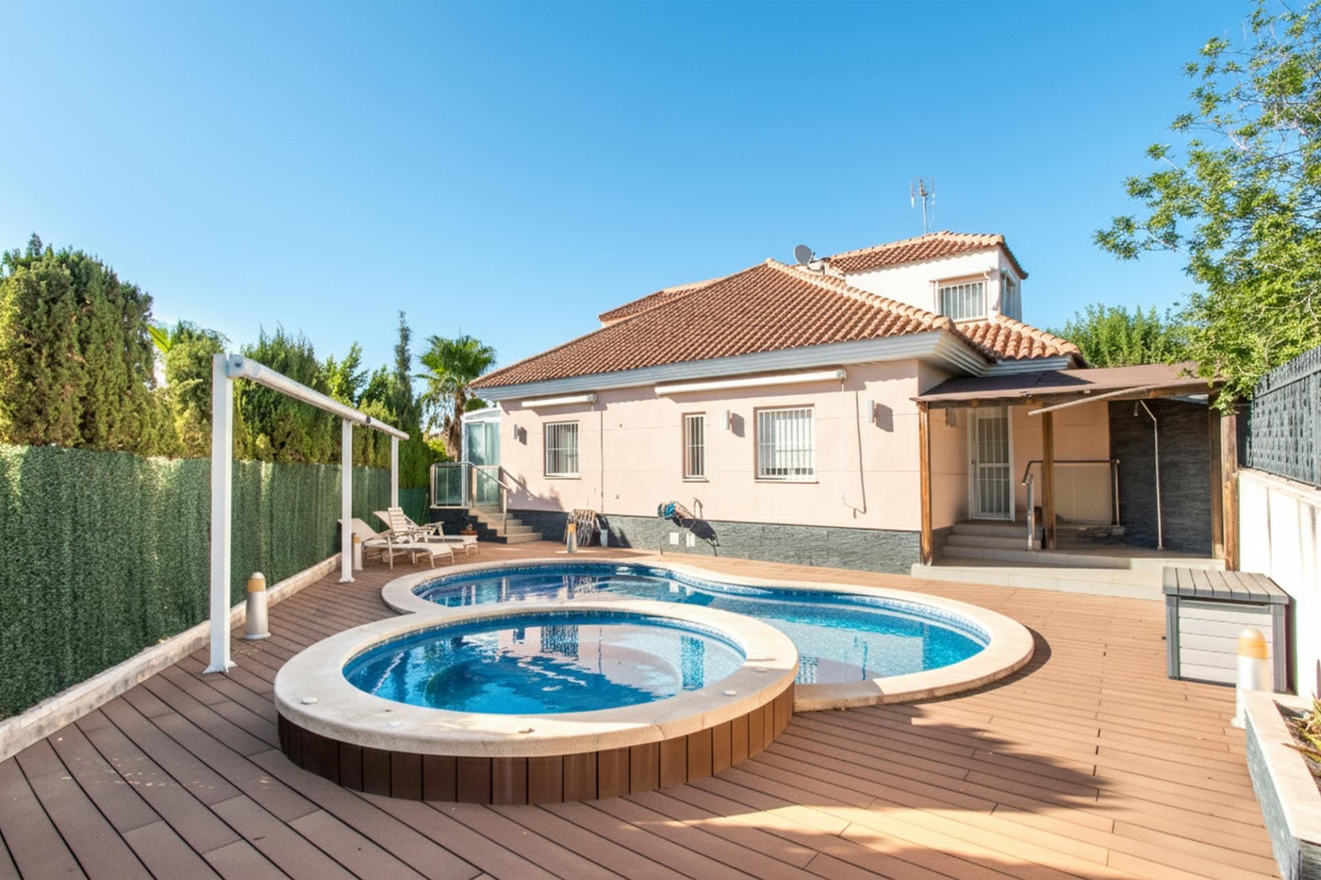 Swimming pool of House or chalet for sale in Molina de Segura  with Private garden, Parquet flooring and Terrace