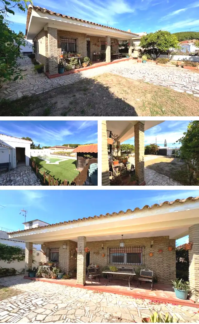 Vista exterior de Casa o xalet en venda en El Puerto de Santa María amb Jardí privat, Terrassa i Traster