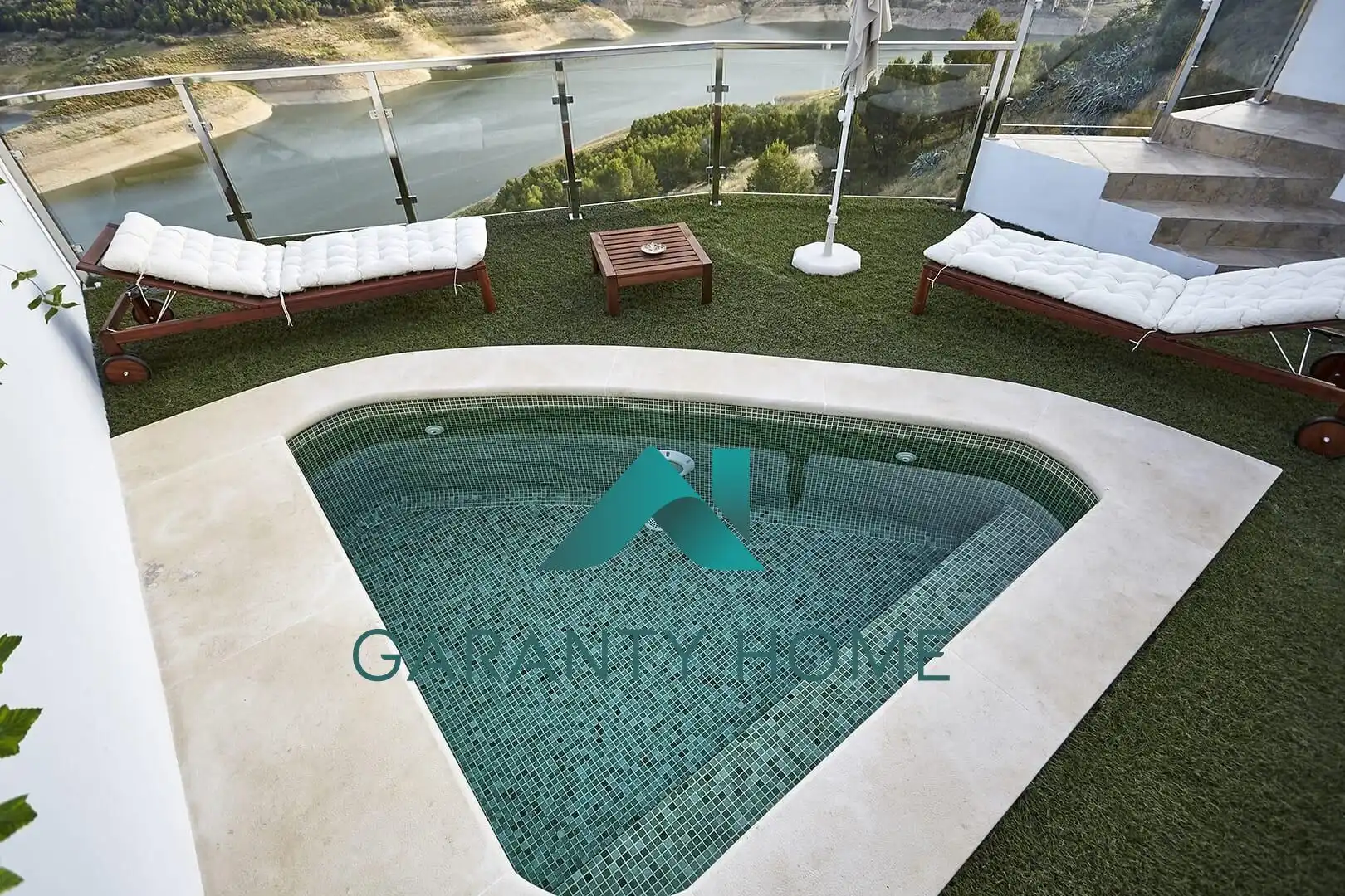Swimming pool of Houses for rent in Iznájar  with Air Conditioner, Terrace and Jacuzzi