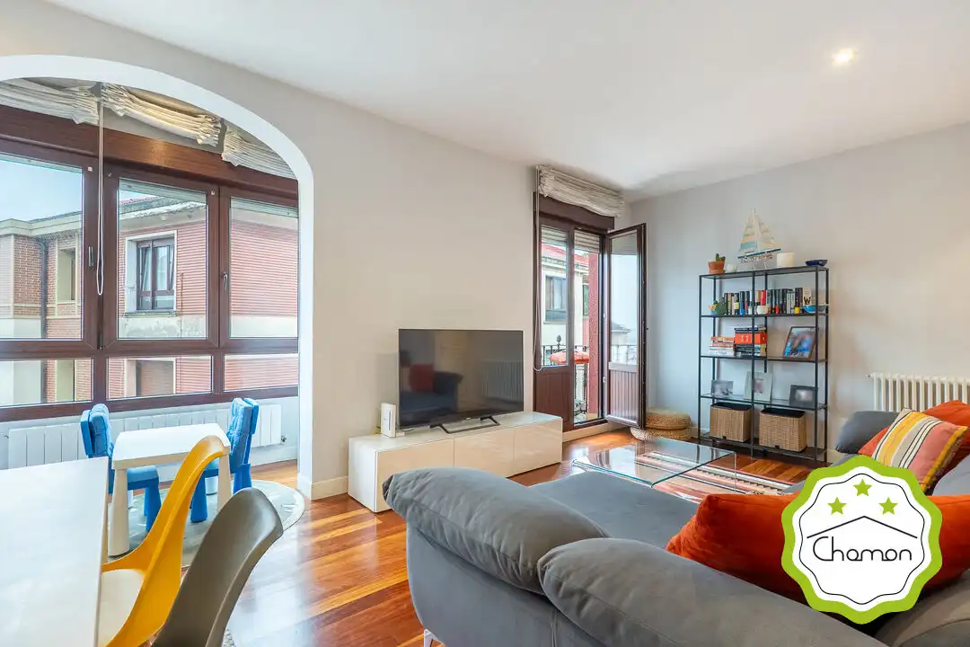 Wohnzimmer von Wohnung zum Verkauf in Portugalete mit Heizung, Terrasse und Abstellraum