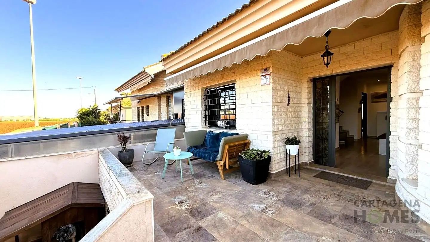 Terraza de Casa adosada en venta en Cartagena con Aire acondicionado, Jardín privado y Parquet