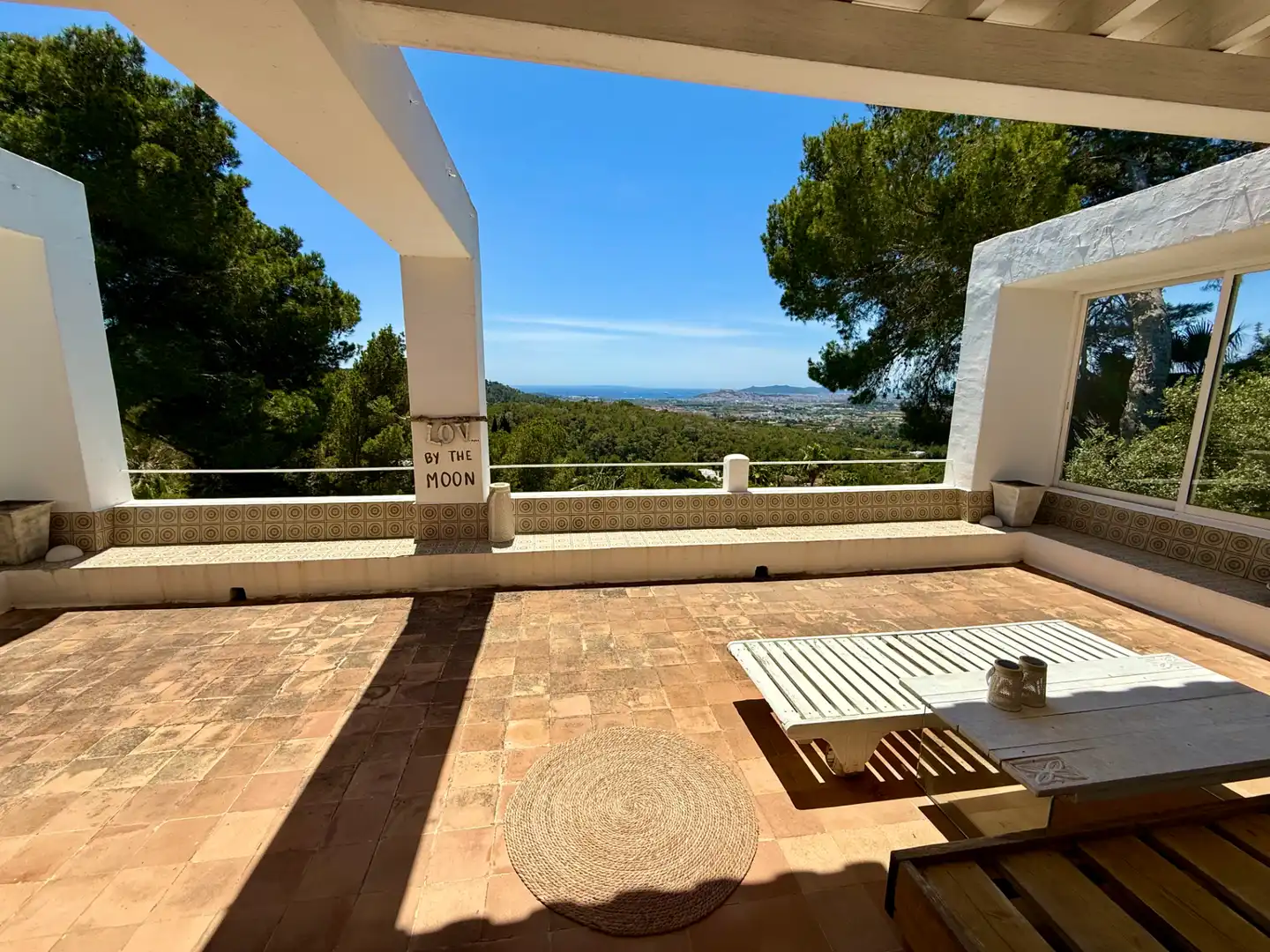 Terrace of Country homes for sale in Santa Eulària des Riu  with Air Conditioner, Heating and Private garden