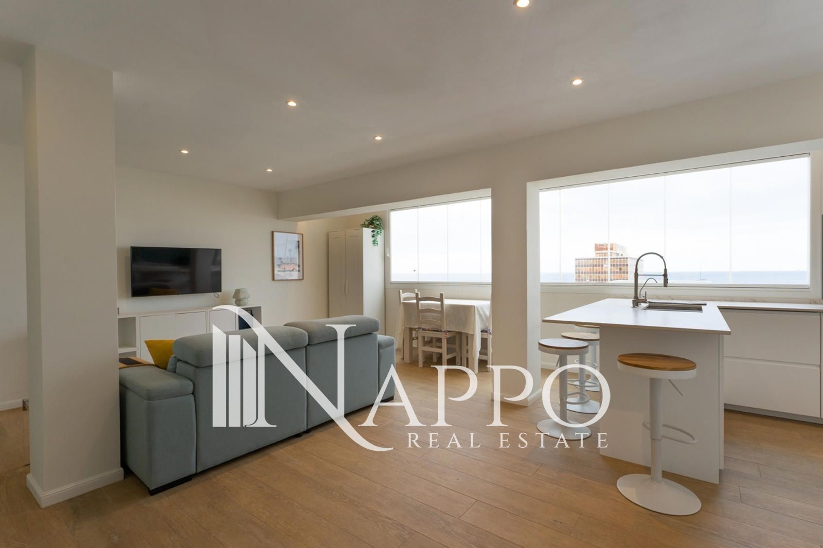 Sala d'estar de Pis de lloguer en  Palma de Mallorca amb Aire condicionat, Calefacció i Terrassa