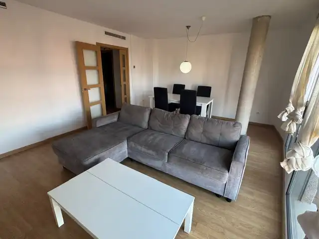 Living room of Flat for sale in L'Alcora  with Air Conditioner, Parquet flooring and Furnished