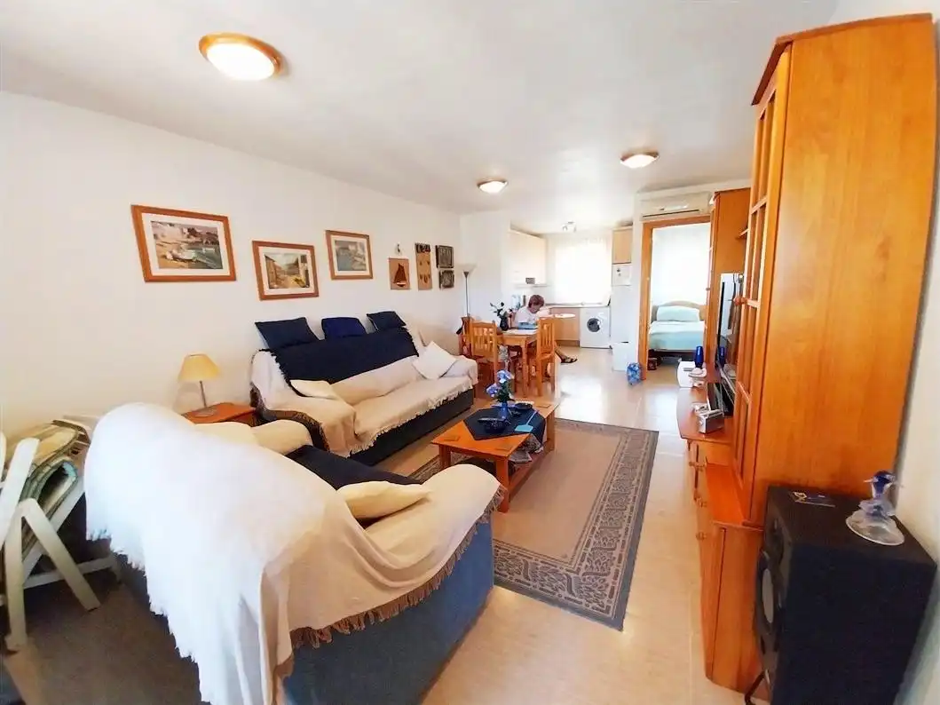Sala de estar de Apartamento en venta en Mazarrón con Aire acondicionado, Jardín privado y Terraza