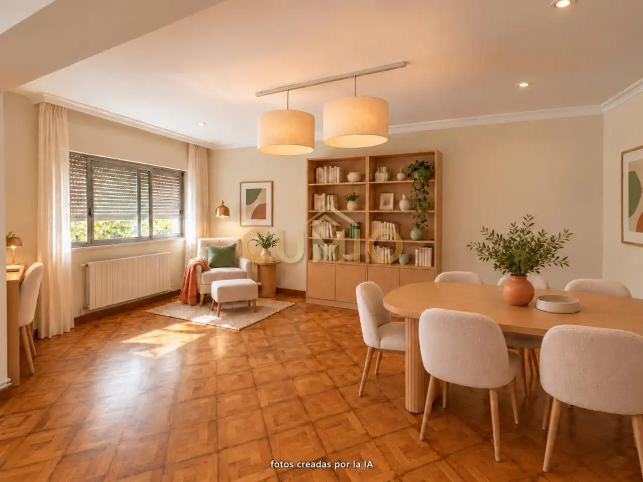 Sala de estar de Piso en venta en Vigo  con Calefacción, Parquet y Terraza