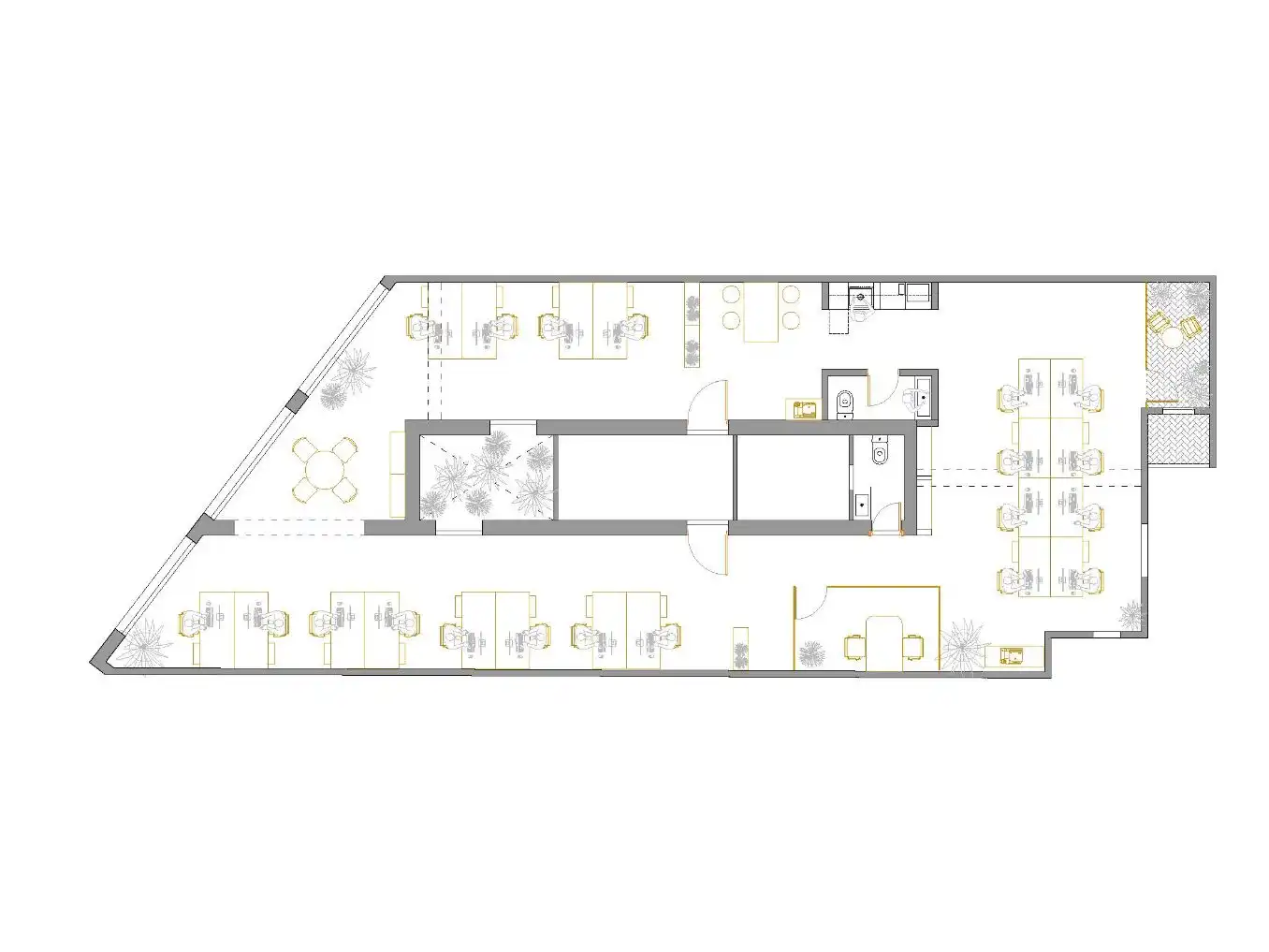 Büro zur Miete in Barcelona mit Klimaanlage, Terrasse und Möbliert