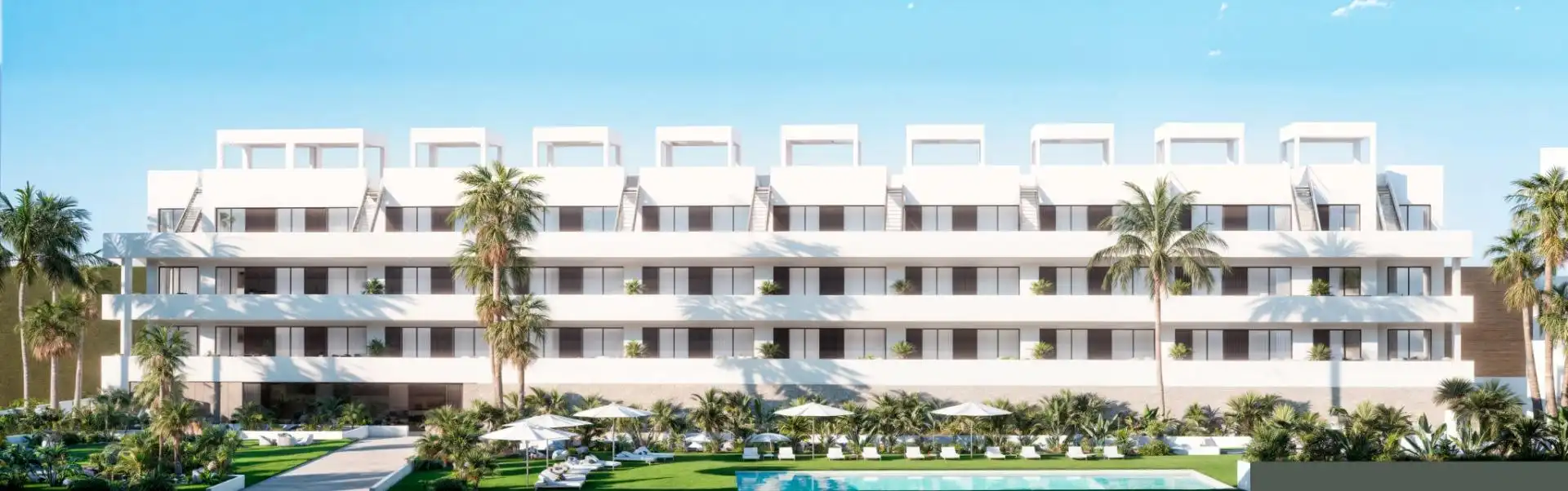 Vista exterior de Apartament en venda en Finestrat amb Aire condicionat, Terrassa i Piscina comunitària