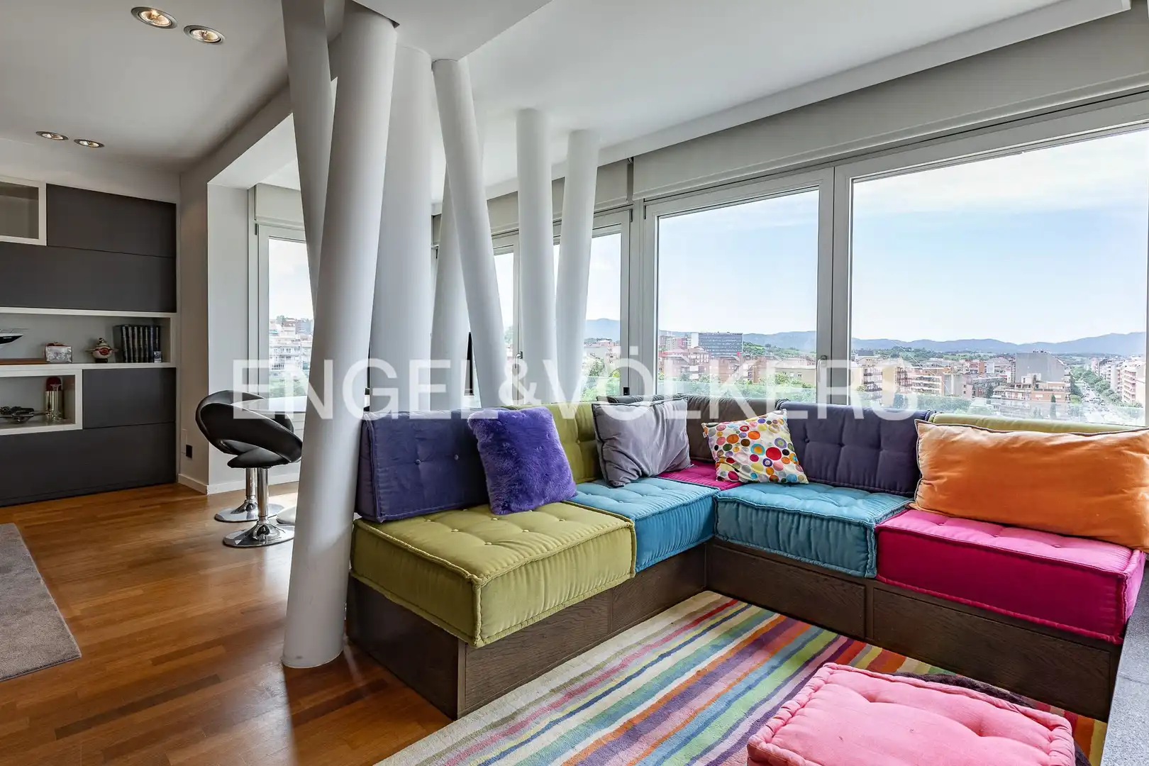 Sala de estar de Piso en venta en Granollers con Calefacción, Parquet y Terraza