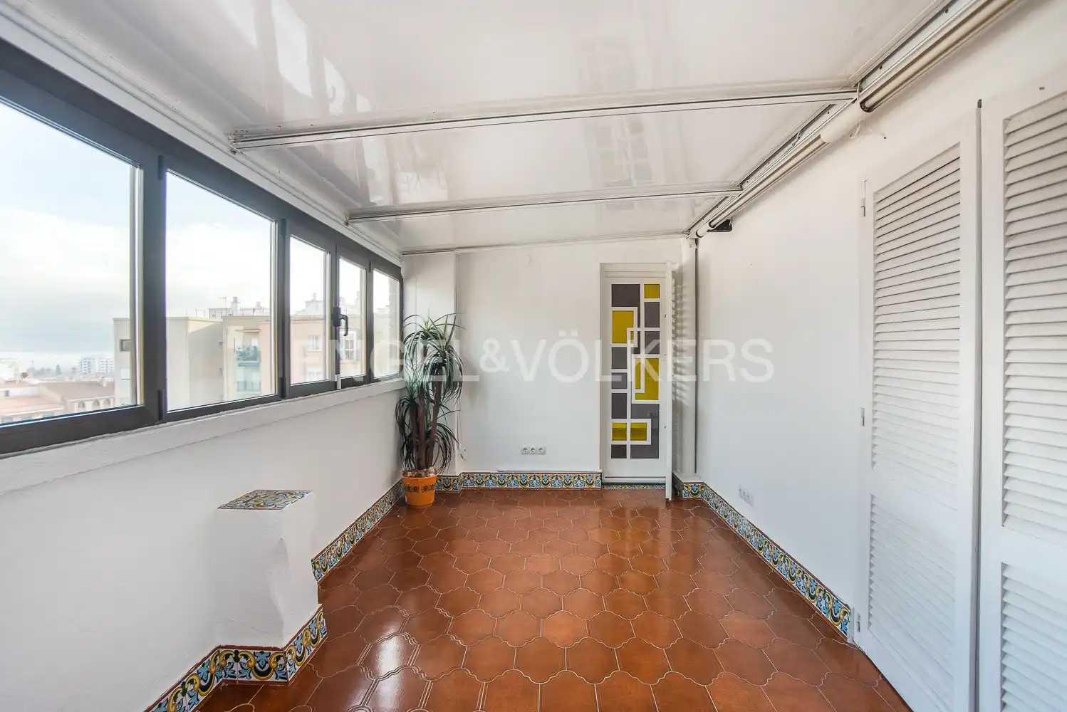 Terrasse von Dachboden zur Miete in Castellón de la Plana / Castelló de la Plana mit Klimaanlage, Heizung und Terrasse