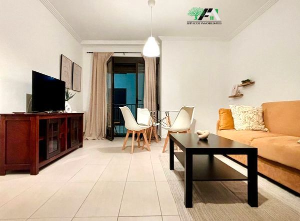 Sala d'estar de Apartament de lloguer en Baeza amb Moblat i Balcó