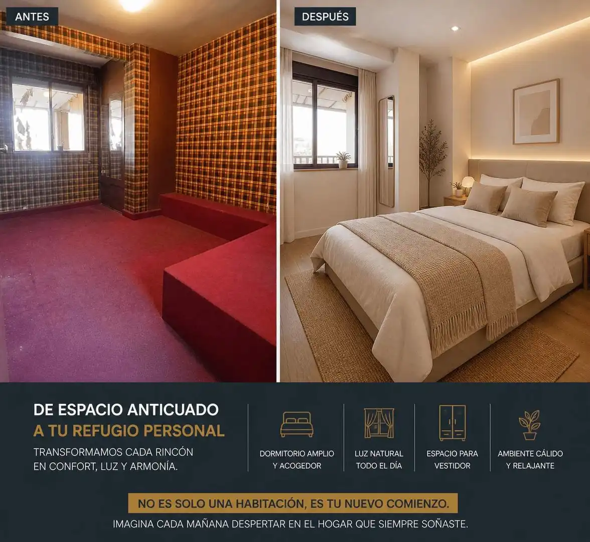 Schlafzimmer von Dachboden zum Verkauf in León Capital  mit Heizung und Terrasse