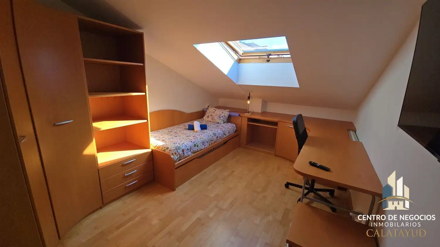 Schlafzimmer von Wohnung zur untervermieten in Calatayud mit Klimaanlage, Heizung und Parkett