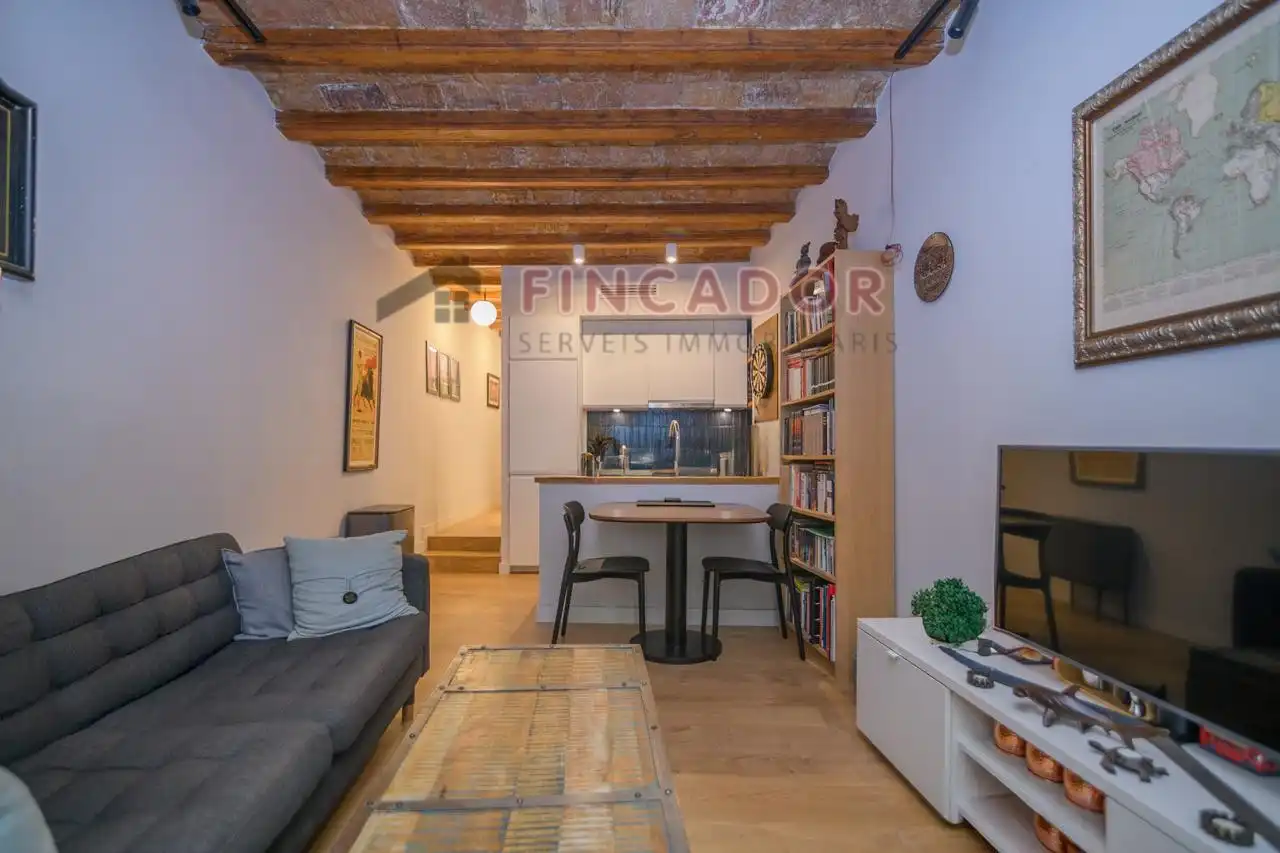Sala de estar de Piso en venta en Barcelona con Aire acondicionado, Calefacción y Parquet