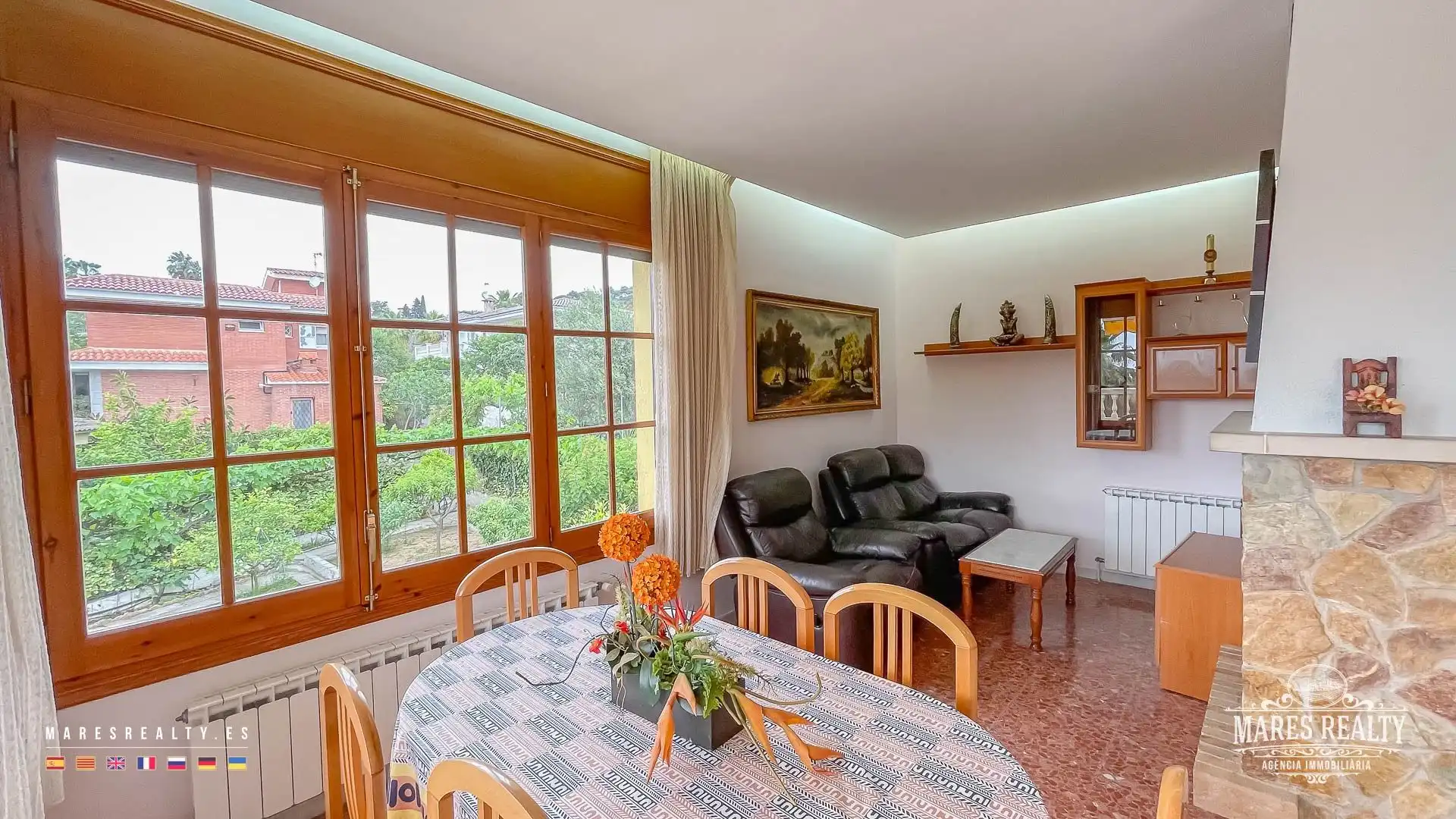 Menjador de Casa o xalet en venda en Lloret de Mar amb Calefacció, Jardí privat i Terrassa