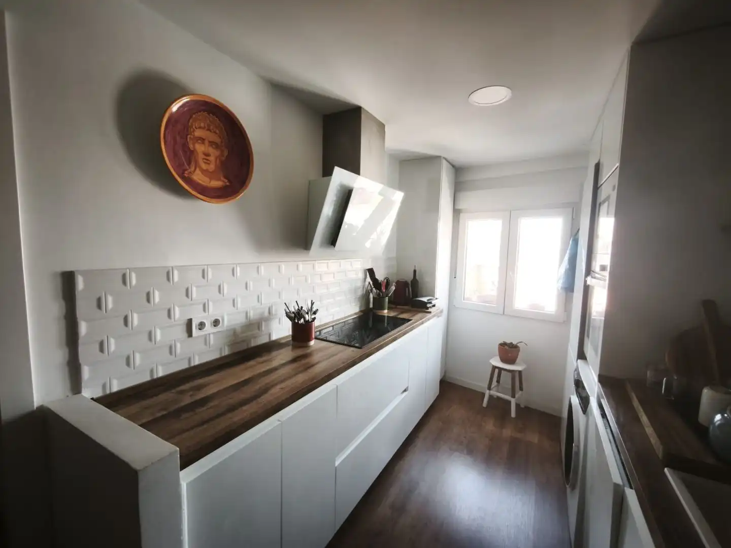 Küche von Wohnung zur Miete in  Madrid Capital mit Klimaanlage und Balkon