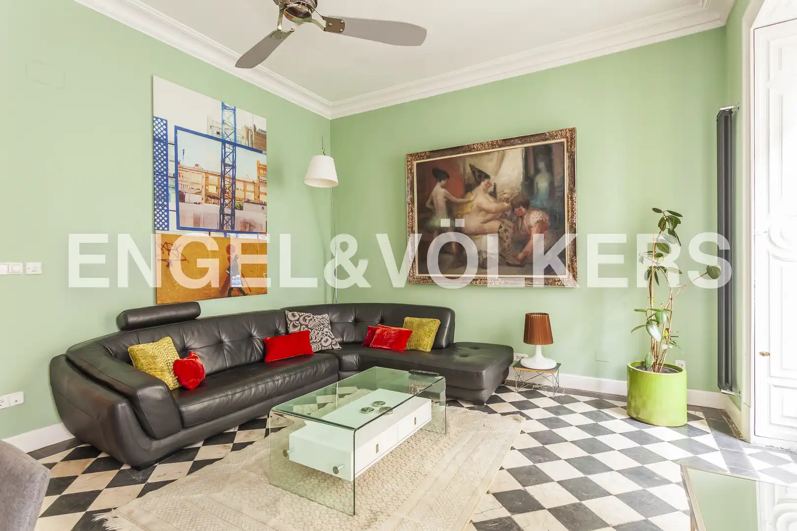Sala de estar de Piso de alquiler en Madrid con Aire acondicionado, Calefacción y Parquet