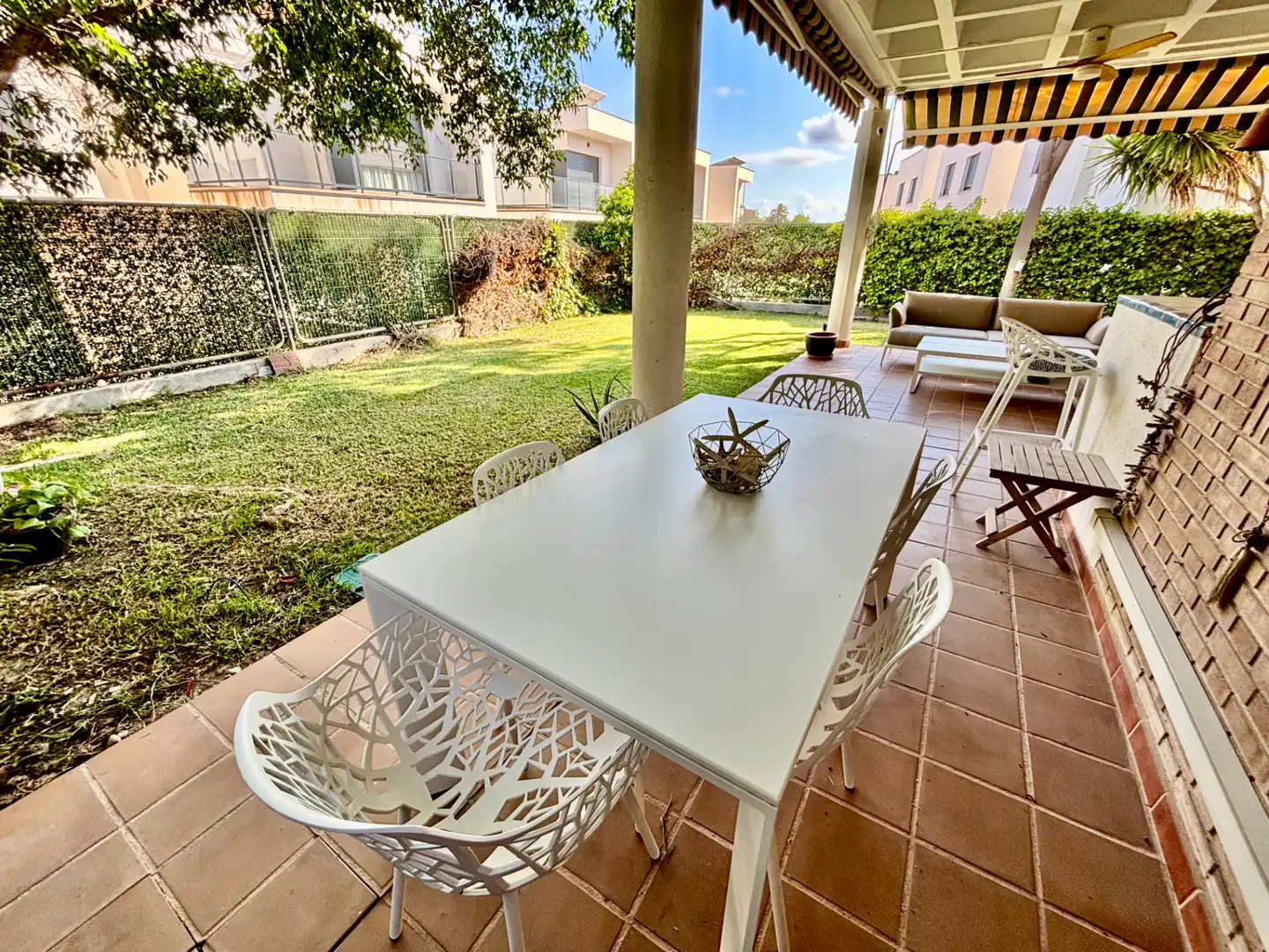 Terraza de Casa adosada en venta en Sant Joan d'Alacant con Aire acondicionado, Calefacción y Jardín privado