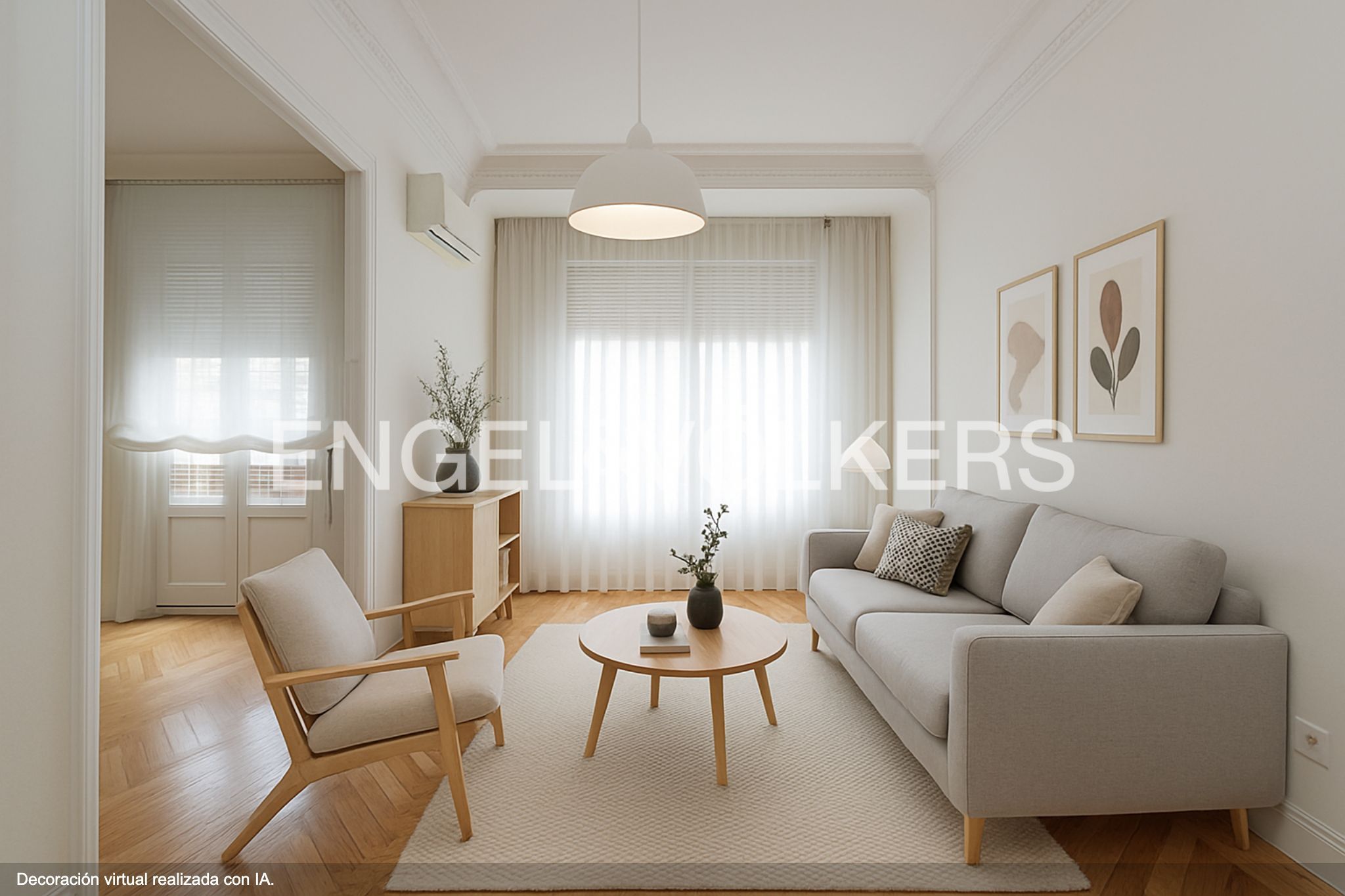 Sala d'estar de Apartament en venda en  Madrid Capital amb Calefacció, Traster i Balcó