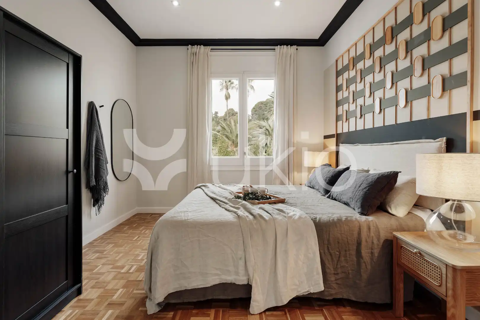 Schlafzimmer von Wohnungen zur Miete in Barcelona mit Klimaanlage, Heizung und Möbliert