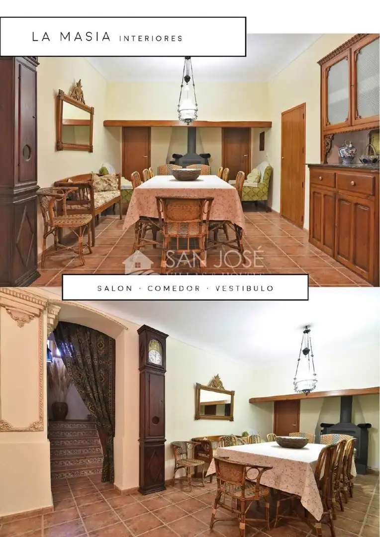 Comedor de Finca rústica en venta en El Pinós / Pinoso con Jardín privado, Piscina y Amueblado
