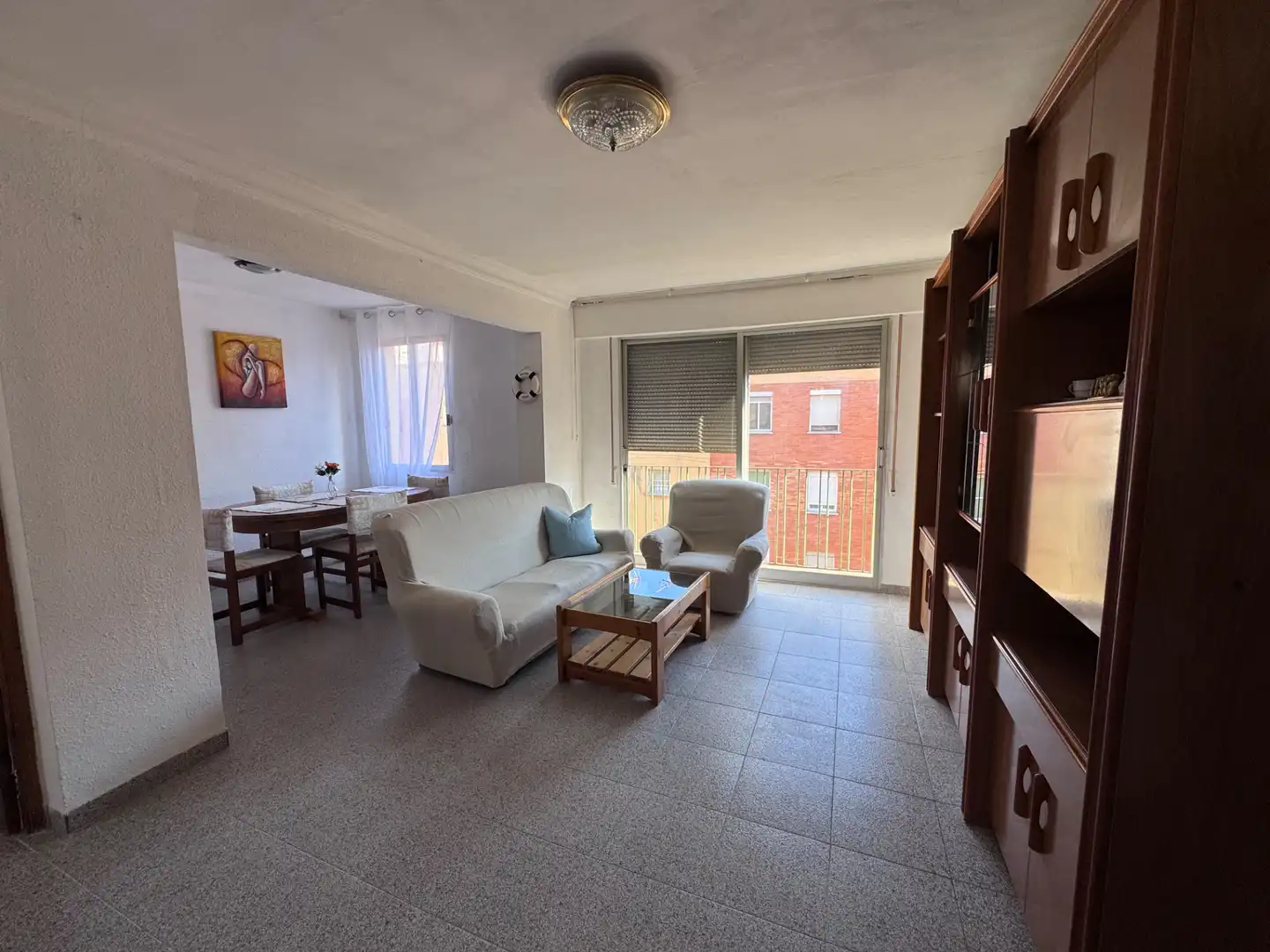 Sala de estar de Piso en venta en Castellón de la Plana / Castelló de la Plana con Jardín privado, Amueblado y Balcón
